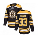 Youth Boston Bruins #33 Zdeno Chara Premier Black Home 2019 Stanley Cup Final Bound Hockey Jersey