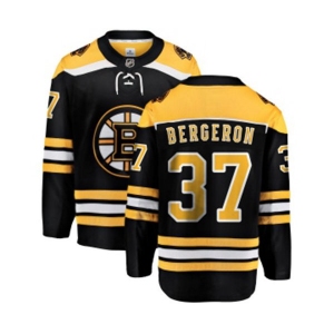 Youth Boston Bruins #37 Patrice Bergeron Authentic Black Home Fanatics Branded Breakaway NHL Jersey