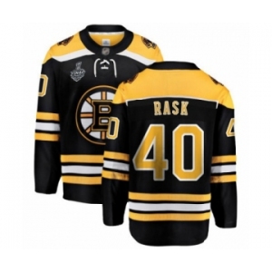 Youth Boston Bruins #40 Tuukka Rask Authentic Black Home Fanatics Branded Breakaway 2019 Stanley Cup Final Bound Hockey Jersey