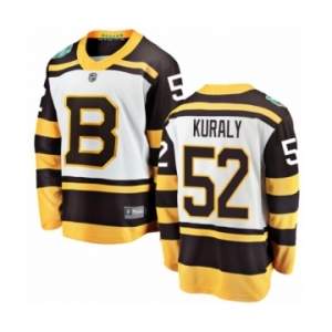 Youth Boston Bruins #52 Sean Kuraly White 2019 Winter Classic Fanatics Branded Breakaway NHL Jersey