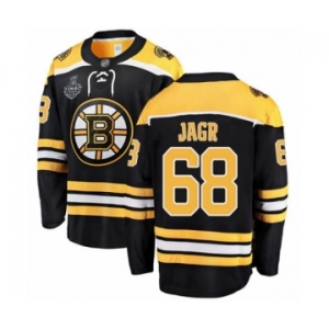 Youth Boston Bruins #68 Jaromir Jagr Authentic Black Home Fanatics Branded Breakaway 2019 Stanley Cup Final Bound Hockey Jersey