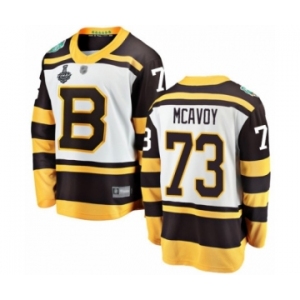 Youth Boston Bruins #73 Charlie McAvoy White Winter Classic Fanatics Branded Breakaway 2019 Stanley Cup Final Bound Hockey Jersey