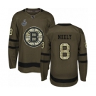 Youth Boston Bruins #8 Cam Neely Authentic Green Salute to Service 2019 Stanley Cup Final Bound Hockey Jersey