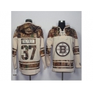 Men's Boston Bruins #37 Patrice Bergeron Cream Camo Stitched NHL Jersey