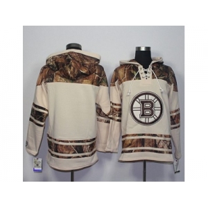 Men's Boston Bruins Blank Cream Camo Stitched NHL Jersey