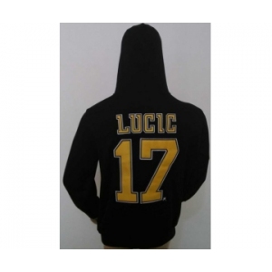 nhl jerseys boston bruins #17 lucic black[pullover hooded sweatshirt][ccm]