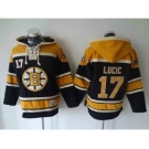 nhl jerseys boston bruins #17 lucic dk.blue-yellow[pullover hooded sweatshirt]