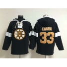 nhl jerseys boston bruins #33 chara black-white[pullover hooded sweatshirt]