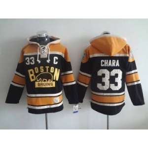 nhl jerseys boston bruins #33 chara dlack-yellow[pullover hooded sweatshirt][patch C 2016 new]
