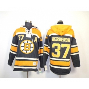 nhl jerseys boston bruins #37 bergeron black-yellow[pullover hooded sweatshirt] [patch A]