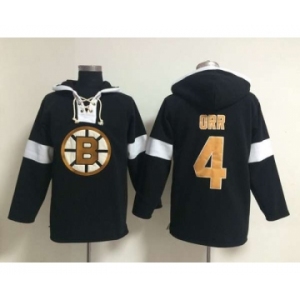 nhl jerseys boston bruins #4 orr black-white[pullover hooded sweatshirt]