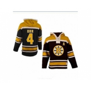 nhl jerseys boston bruins #4 orr black-yellow[pullover hooded sweatshirt patch A]