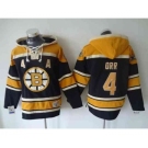 nhl jerseys boston bruins #4 orr dk.blue-yellow[pullover hooded sweatshirt][patch A]