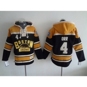 nhl jerseys boston bruins #4 orr dlack-yellow[pullover hooded sweatshirt][patch A 2016 new]