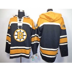 nhl jerseys boston bruins blank black-yellow[pullover hooded sweatshirt]