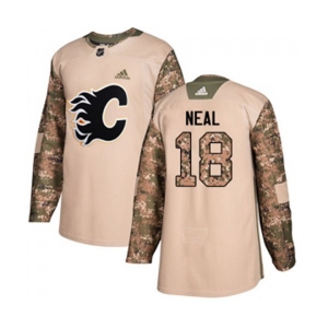 Calgary Flames #18 James Neal Authentic Camo Veterans Day Practice Hockey Jersey