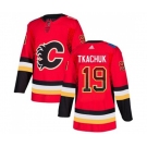 Calgary Flames #19 Matthew Tkachuk Authentic Red Drift Fashion Hockey Jersey