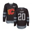 Calgary Flames #20 Curtis Lazar Authentic Black 1917-2017 100th Anniversary Hockey Jersey