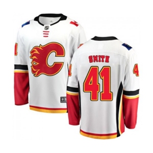 Calgary Flames #41 Mike Smith Fanatics Branded White Away Breakaway Hockey Jersey