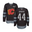 Calgary Flames #44 Tyler Graovac Authentic Black 1917-2017 100th Anniversary Hockey Jersey