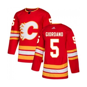 Calgary Flames #5 Mark Giordano Authentic Red Alternate Hockey Jersey