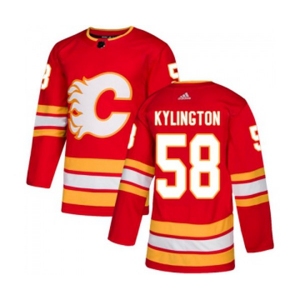 Calgary Flames #58 Oliver Kylington Authentic Red Alternate Hockey Jersey