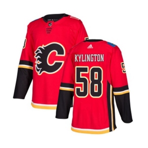 Calgary Flames #58 Oliver Kylington Authentic Red Home Hockey Jersey