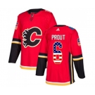 Calgary Flames #6 Dalton Prout Authentic Red USA Flag Fashion Hockey Jersey