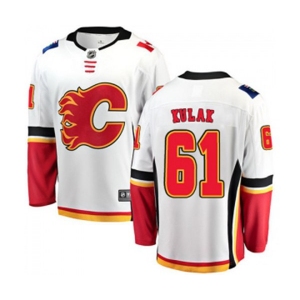 Calgary Flames #61 Brett Kulak Fanatics Branded White Away Breakaway Hockey Jersey