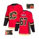 Calgary Flames #67 Michael Frolik Authentic Red Fashion Gold Hockey Jersey