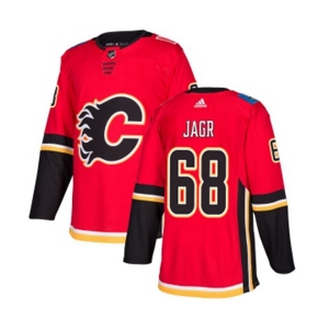 Calgary Flames #68 Jaromir Jagr Authentic Red Home Hockey Jersey