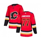 Calgary Flames #77 Mark Jankowski Authentic Red Drift Fashion Hockey Jersey