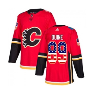 Calgary Flames #89 Alan Quine Authentic Red USA Flag Fashion Hockey Jersey