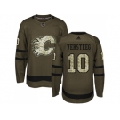 Men Adidas Calgary Flames #10 Kris Versteeg Green Salute to Service Stitched NHL Jersey