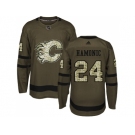 Men Adidas Calgary Flames #24 Travis Hamonic Green Salute to Service Stitched NHL Jersey