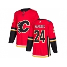 Men Adidas Calgary Flames #24 Travis Hamonic Red Home Authentic Stitched NHL Jersey
