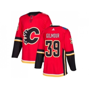 Men Adidas Calgary Flames #39 Doug Gilmour Red Home Authentic Stitched NHL Jersey