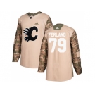 Men Adidas Calgary Flames #79 Michael Ferland Camo Authentic 2017 Veterans Day Stitched NHL Jersey