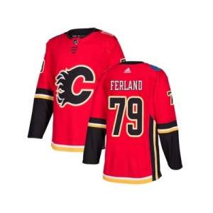 Men Adidas Calgary Flames #79 Michael Ferland Red Home Authentic Stitched NHL Jersey
