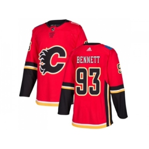 Men Adidas Calgary Flames #93 Sam Bennett Red Home Authentic Stitched NHL Jersey