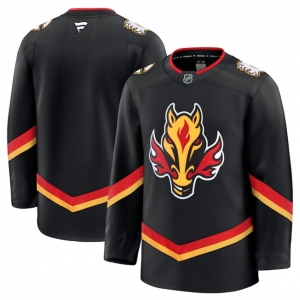 Men's Calgary Flames Blank Black 2024-25 Alternate Stitched Hockey Jersey
