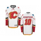 Men's Reebok Calgary Flames #10 Kris Versteeg Authentic White Away NHL Jersey