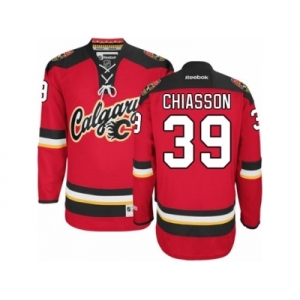Men's Reebok Calgary Flames #39 Alex Chiasson Authentic Red New Third NHL Jersey