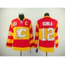nhl calgary flames #12 iginla  red(winter classic)