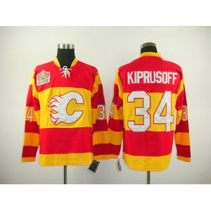 nhl calgary flames #34 kiprusoff red(winter classic)
