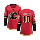 Women Calgary Flames #10 Gary Roberts Fanatics Branded Red Home Breakaway Hockey Jersey