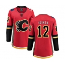 Women Calgary Flames #12 Jarome Iginla Fanatics Branded Red Home Breakaway Hockey Jersey