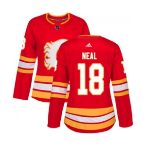 Women Calgary Flames #18 James Neal Authentic Red Alternate Hockey Jersey