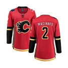 Women Calgary Flames #2 Al MacInnis Fanatics Branded Red Home Breakaway Hockey Jersey