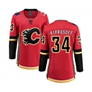 Women Calgary Flames #34 Miikka Kiprusoff Fanatics Branded Red Home Breakaway Hockey Jersey